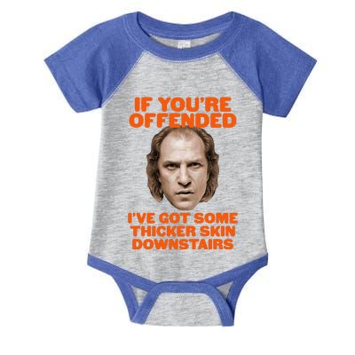 If You're Offended I've Got Some Thicker Skin Downstairs Infant Baby Jersey Bodysuit