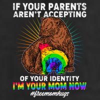 If Your Parents Aren't Accepting Of Your Identity I'm Your Mom Now #FreeMomHugs 7 Panel Mesh Trucker Snapback Hat