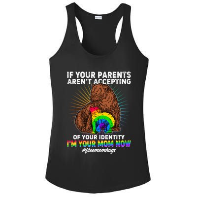 If Your Parents Aren't Accepting Of Your Identity I'm Your Mom Now #FreeMomHugs Ladies PosiCharge Competitor Racerback Tank