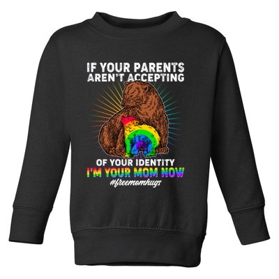 If Your Parents Aren't Accepting Of Your Identity I'm Your Mom Now #FreeMomHugs Toddler Sweatshirt