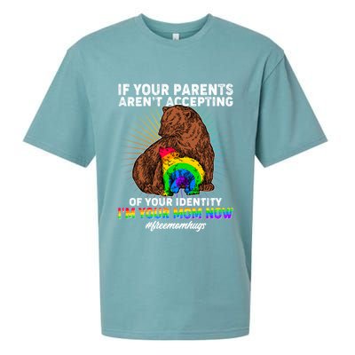 If Your Parents Aren't Accepting Of Your Identity I'm Your Mom Now #FreeMomHugs Sueded Cloud Jersey T-Shirt