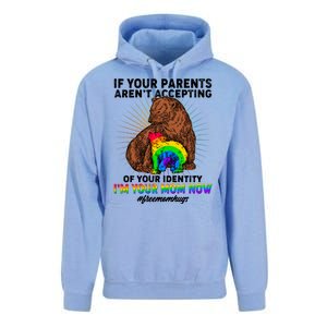 If Your Parents Aren't Accepting Of Your Identity I'm Your Mom Now #FreeMomHugs Unisex Surf Hoodie