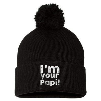 Im Your Papi Vintage Wrestling For Men Boys Kids Pom Pom 12in Knit Beanie