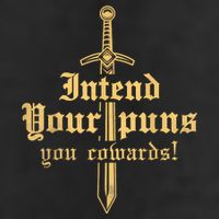 Intend Your Puns You Cowards Funny Pun Golf Towel