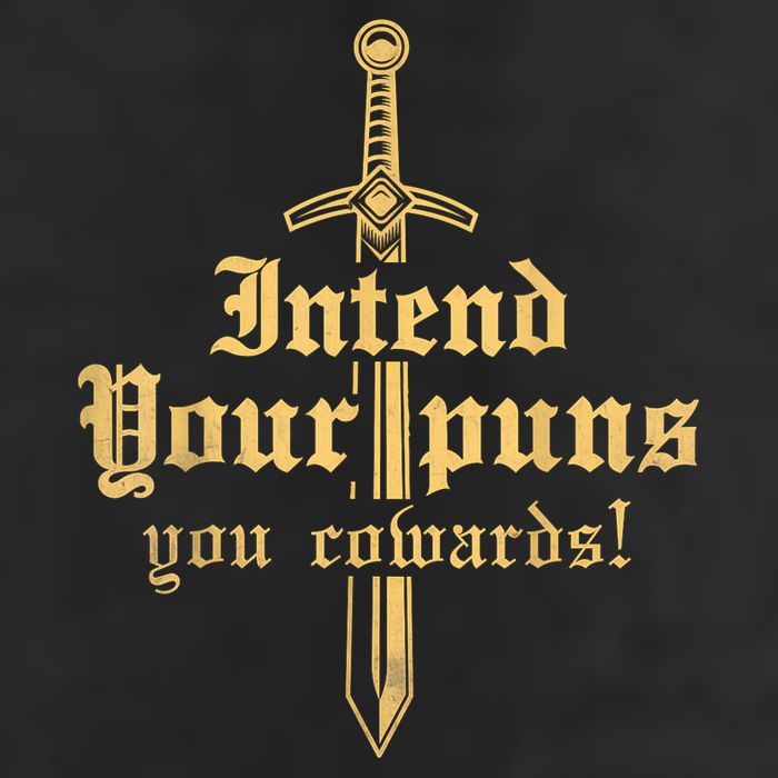 Intend Your Puns You Cowards Funny Pun Golf Towel