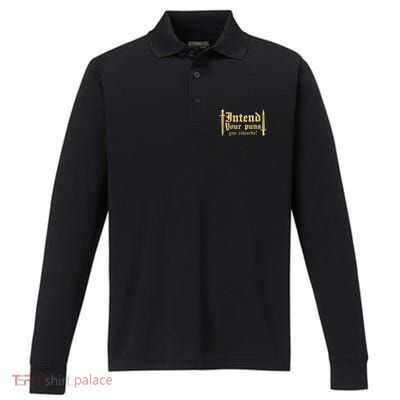 Intend Your Puns You Cowards Performance Long Sleeve Polo