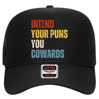Intend Your Puns You Cowards Funny Joke Vintage Humor Saying Hat