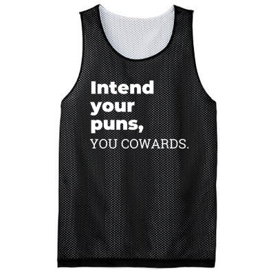 Intend Your Puns You Cowards Apparel Mesh Reversible Basketball Jersey Tank