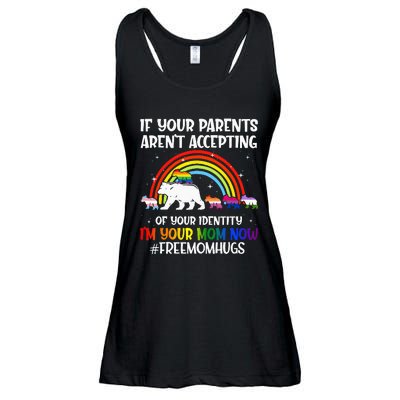 If Your Parents Arent Accepting Im Your Mom Now LGBT Flag Ladies Essential Flowy Tank