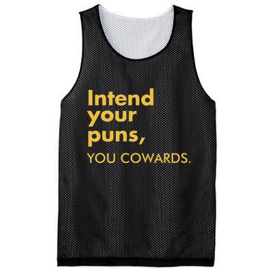 Intend Your Puns You Cowards Mesh Reversible Basketball Jersey Tank