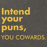 Intend Your Puns You Cowards Cotton Canvas Backpack