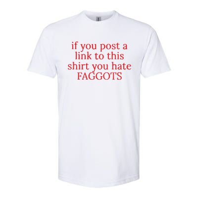 If You Poste A Link To This You Hate Faggots Softstyle® CVC T-Shirt