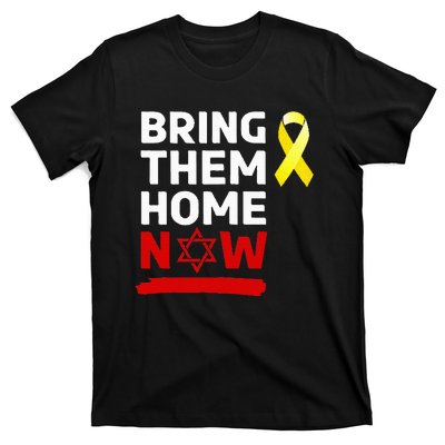 Israel Yellow Ribbon Symbol Bring Them Back Home Now T-Shirt