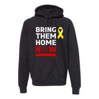 Israel Yellow Ribbon Symbol Bring Them Back Home Now Premium Hoodie