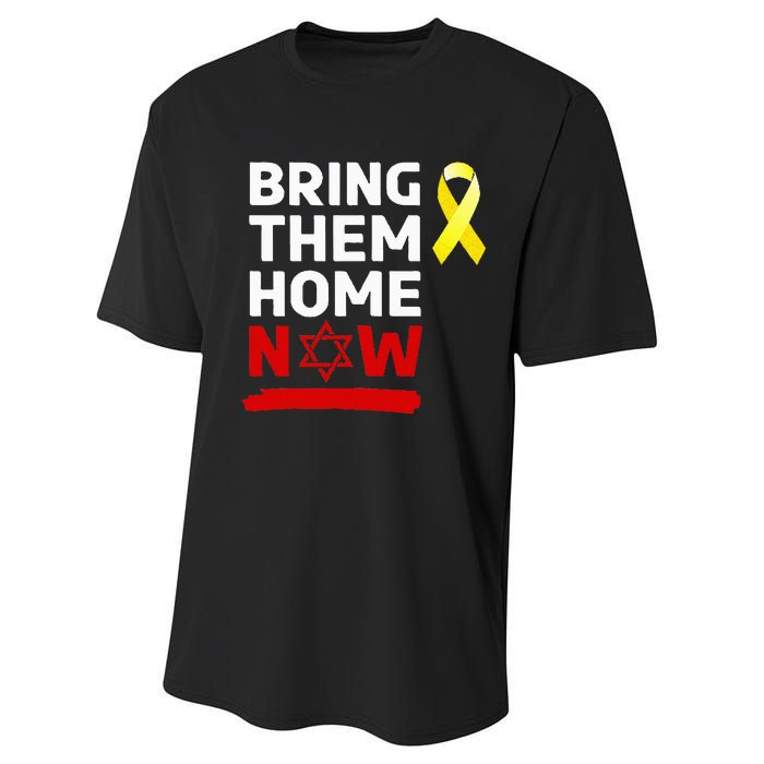 Israel Yellow Ribbon Symbol Bring Them Back Home Now Performance Sprint T-Shirt