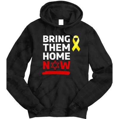 Israel Yellow Ribbon Symbol Bring Them Back Home Now Tie Dye Hoodie