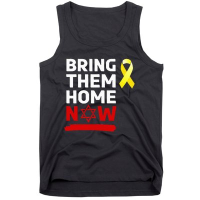 Israel Yellow Ribbon Symbol Bring Them Back Home Now Tank Top