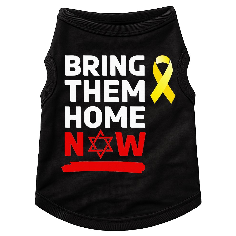 Israel Yellow Ribbon Symbol Bring Them Back Home Now Doggie Tank