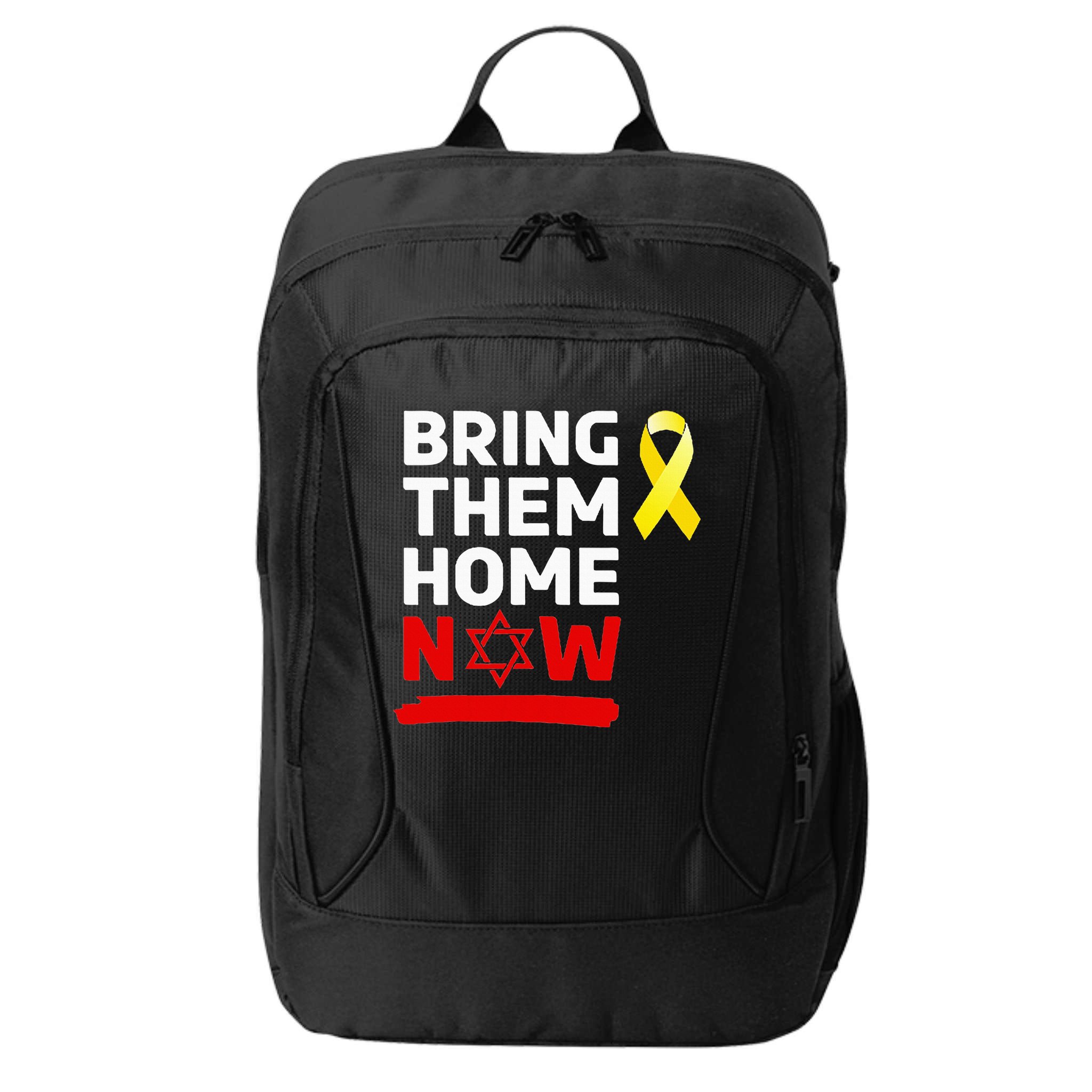 Israel Yellow Ribbon Symbol Bring Them Back Home Now City Backpack
