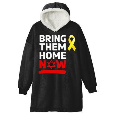 Israel Yellow Ribbon Symbol Bring Them Back Home Now Hooded Wearable Blanket