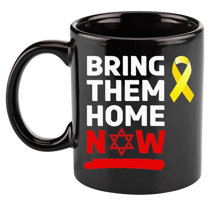 Israel Yellow Ribbon Symbol Bring Them Back Home Now 11oz C Handle Ceramic Mug