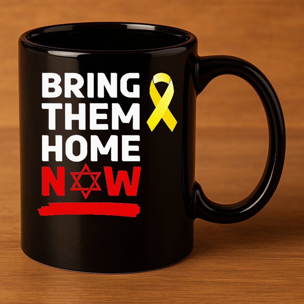 Israel Yellow Ribbon Symbol Bring Them Back Home Now 11oz C Handle Ceramic Mug
