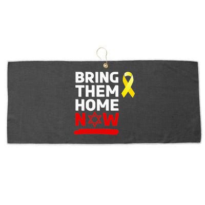 Israel Yellow Ribbon Symbol Bring Them Back Home Now Large Microfiber Waffle Golf Towel