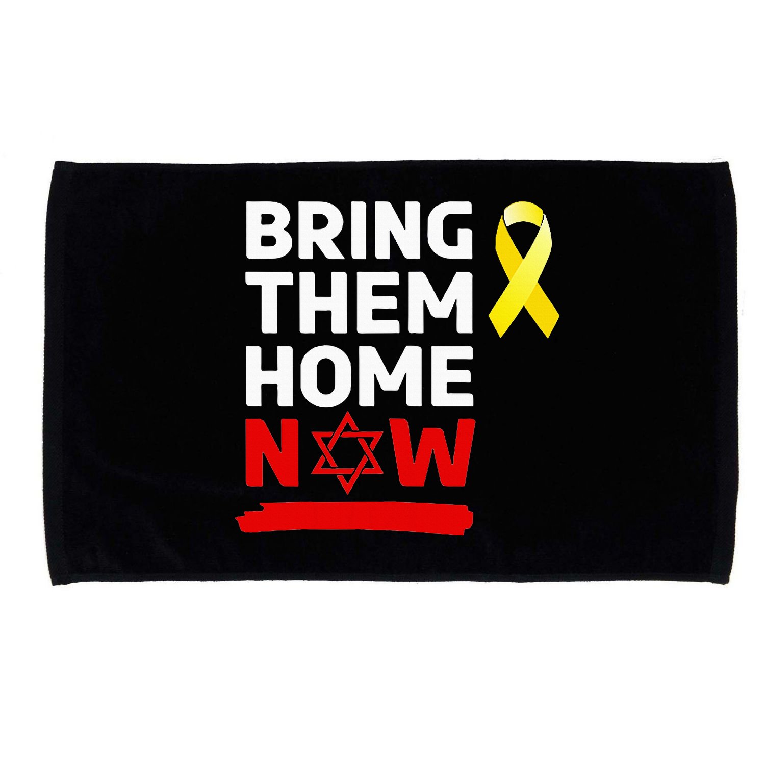 Israel Yellow Ribbon Symbol Bring Them Back Home Now Microfiber Hand Towel