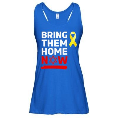 Israel Yellow Ribbon Symbol Bring Them Back Home Now Ladies Essential Flowy Tank