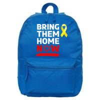 Israel Yellow Ribbon Symbol Bring Them Back Home Now 16 in Basic Backpack