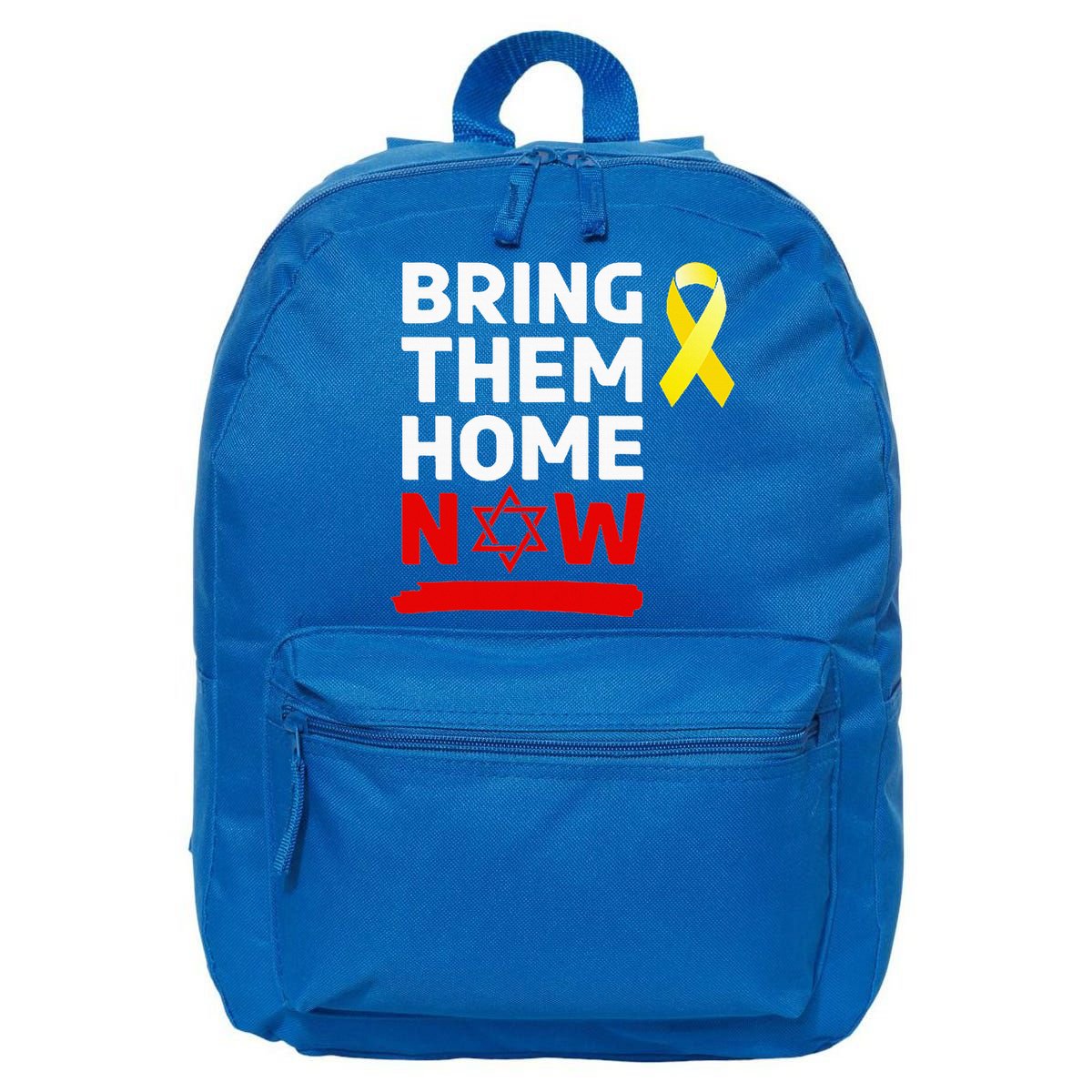 Israel Yellow Ribbon Symbol Bring Them Back Home Now 16 in Basic Backpack