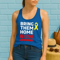 Israel Yellow Ribbon Symbol Bring Them Back Home Now Womens Tank Top