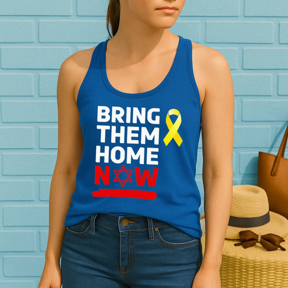 Israel Yellow Ribbon Symbol Bring Them Back Home Now Womens Tank Top
