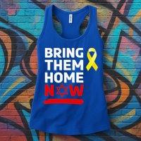 Israel Yellow Ribbon Symbol Bring Them Back Home Now Womens Tank Top