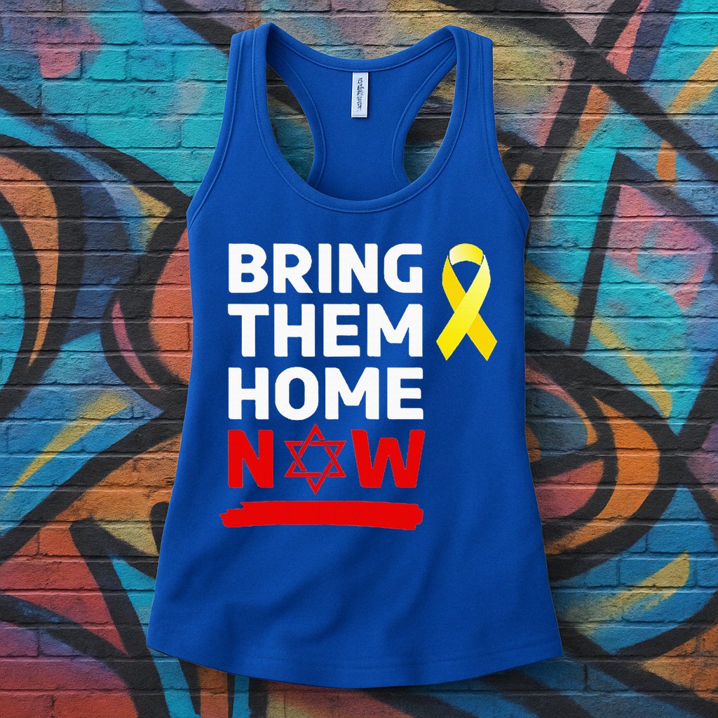 Israel Yellow Ribbon Symbol Bring Them Back Home Now Womens Tank Top