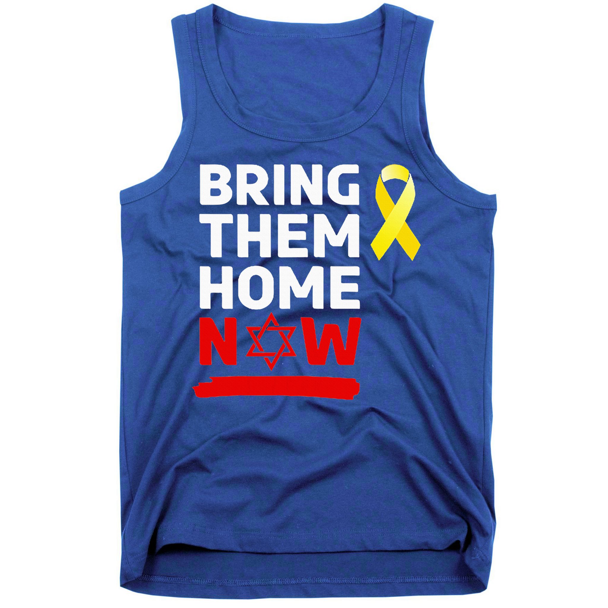 Israel Yellow Ribbon Symbol Bring Them Back Home Now Tank Top