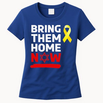 Israel Yellow Ribbon Symbol Bring Them Back Home Now Womens T-Shirt