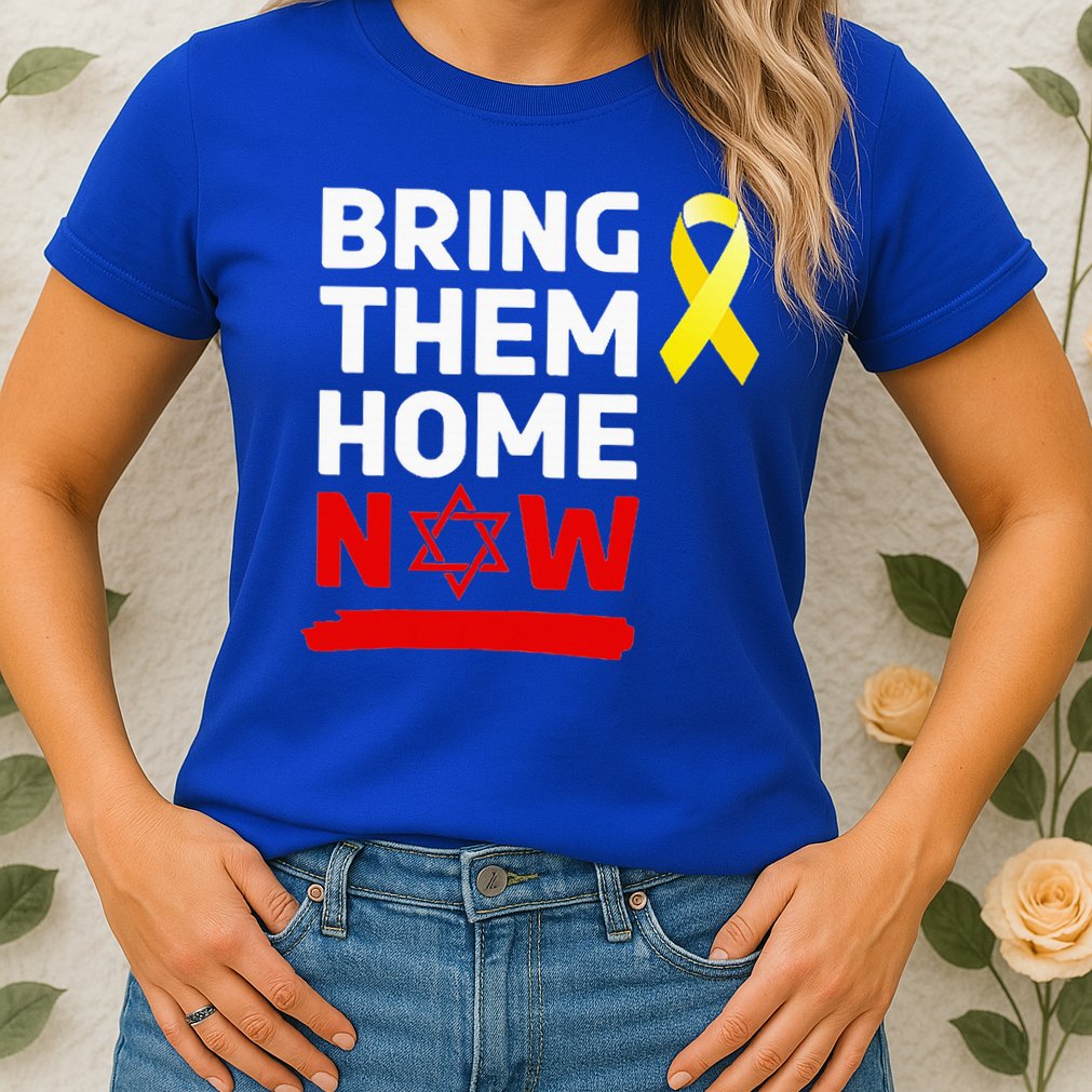 Israel Yellow Ribbon Symbol Bring Them Back Home Now Womens T-Shirt