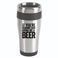 If Youre Reading This Bring Me A Beer Funny Bbq Chef Dad Gift 16oz Travel Tumbler