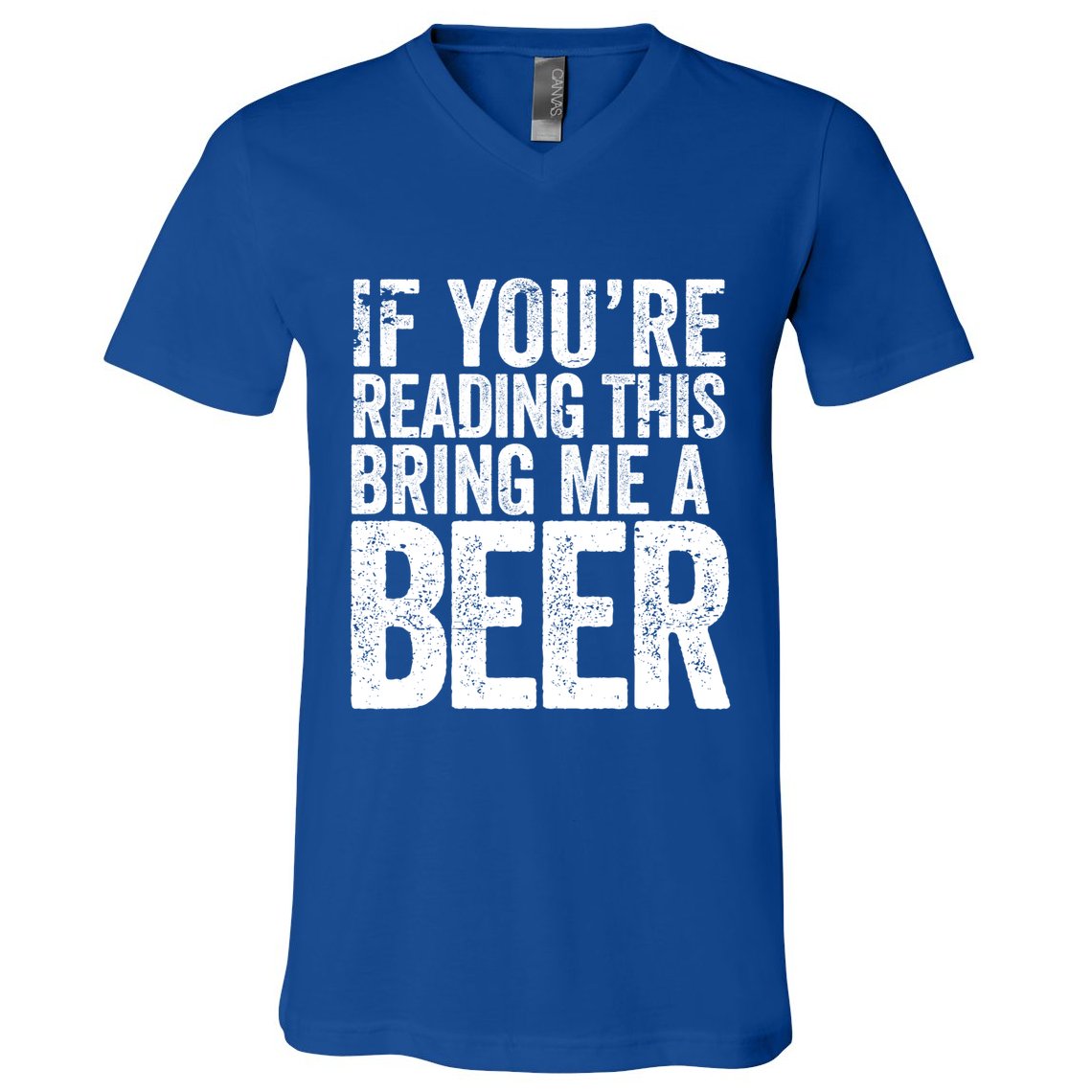 If Youre Reading This Bring Me A Beer Funny Bbq Chef Dad Gift V-Neck T-Shirt