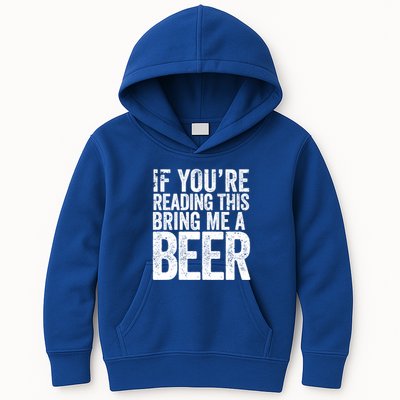 If Youre Reading This Bring Me A Beer Funny Bbq Chef Dad Gift Kids Hoodie