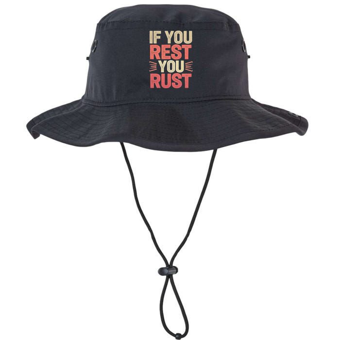 If You Rest You Rust Motivational Determination Legacy Cool Fit Booney Bucket Hat