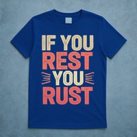 If You Rest You Rust Motivational Determination T-Shirt