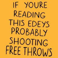 If YouRe Reading This EdeyS Probably Shooting Free Throws Pom Pom 12in Knit Beanie