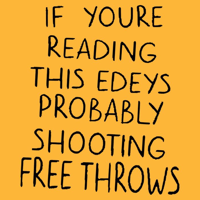 If YouRe Reading This EdeyS Probably Shooting Free Throws Pom Pom 12in Knit Beanie