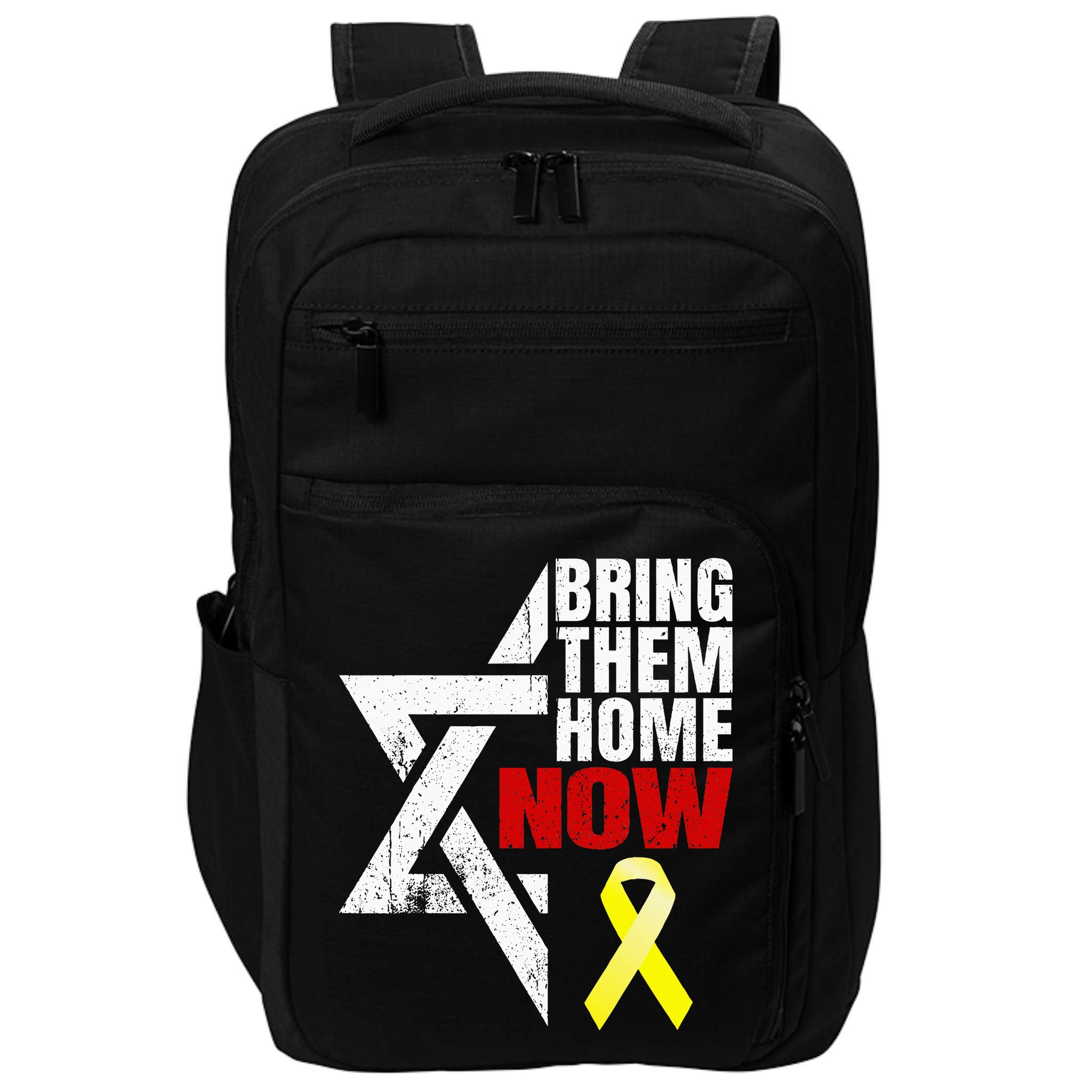 Israel Yellow Ribbon Symbol Bring Them Back Home Now Impact Tech Backpack