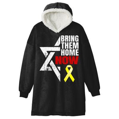 Israel Yellow Ribbon Symbol Bring Them Back Home Now Hooded Wearable Blanket