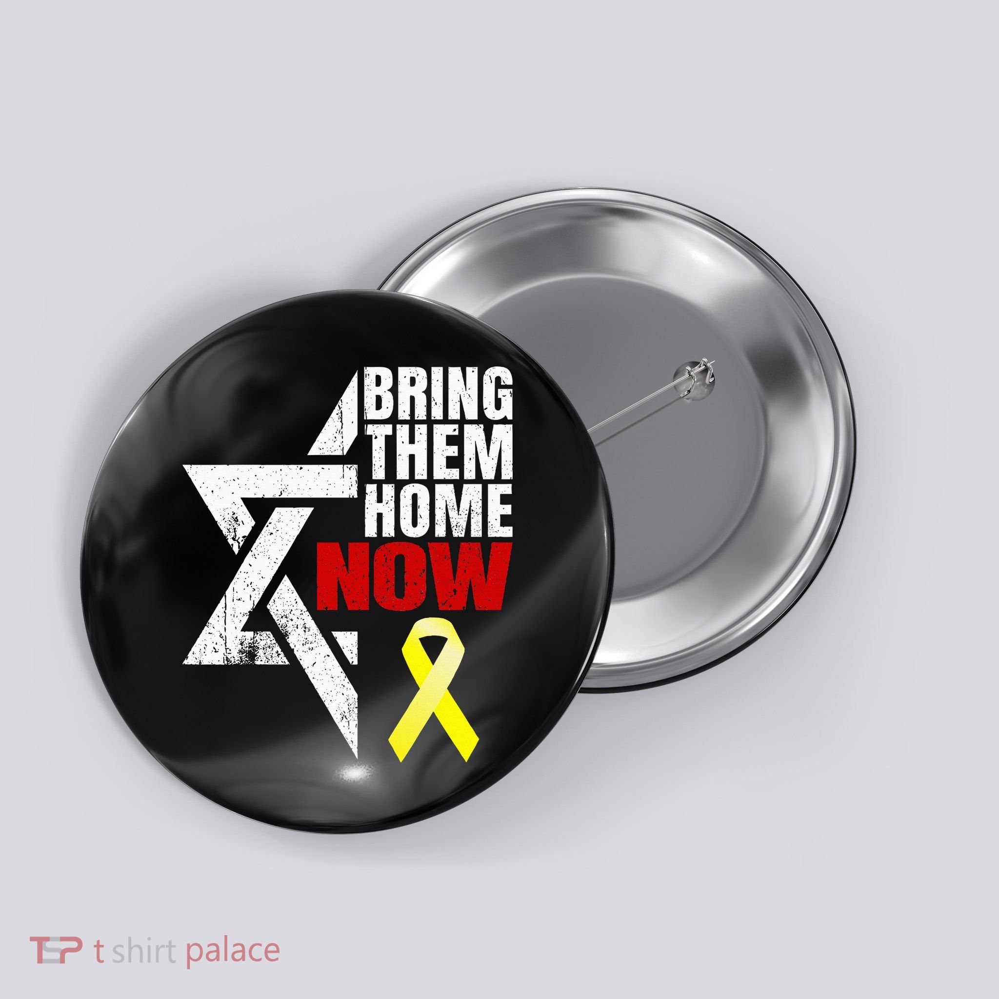 Israel Yellow Ribbon Symbol Bring Them Back Home Now Button
