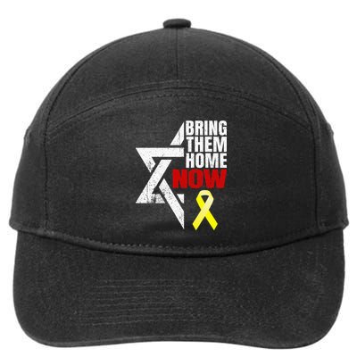 Israel Yellow Ribbon Symbol Bring Them Back Home Now 7-Panel Snapback Hat