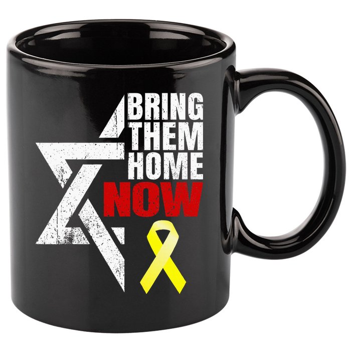 Israel Yellow Ribbon Symbol Bring Them Back Home Now 11oz C Handle Ceramic Mug